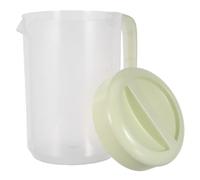 Caraffa Acqua Plastica Trasparente 5 l Coperchio e Manico | Scala Graduata, Corpo Rinforzato e Beccuccio, per Acqua Fredda e Bevande di Frutta