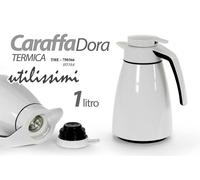 CARAFFA BROCCA TERMICA THERMOS DORA 1LT PLASTICA DELUXE COLORE BIANCO