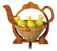 Caraffa Caffè Teiera Decorazione Pasquale -korb 30x30cm Coaster Legno Ciotola