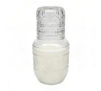 Caraffa con Bicchiere in Set,con Design a di Neve | Caraffa da Comodino per l'Acqua | Per Comodini da Notte, Camere da e Cucine, per Tè, Caffè, Latte, Succhi e Bevande e Altro