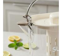 Caraffa con Infusore Grande Capacità 1200ml Teiera Fredda in Plastica per Feste
