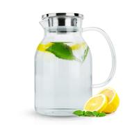 Caraffa da 1,8l Teiera per caffè Brocca con manico in vetro Coperchio con