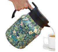 Caraffa da caffè isolata, per liquidi caldi | Bollitore per tè floreale vintage in acciaio inossidabile, caraffa termica, teiera isolata per riunioni di famiglia, Ringraziamento, Natale