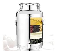 Caraffa da trasporto in acciaio inox con rubinetto per latte e vino, design sigillato resistente, capacità 64 l