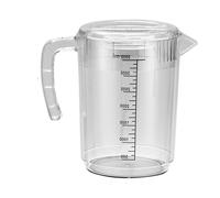 Caraffa d'acqua | trasparente 2,5 litri con Marche di Misura per Bevande Calde e Fredde | Dispenser di Liquidi Lavabile in Lavastoviglie per Bevande Calde Fredde Caffè Latte Succo Ma