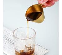 Caraffa dosatrice di precisione da 100 ml, in acciaio inox, per caffè espresso, resistente alla ruggine, con segni trasparenti, colore oro (oro)