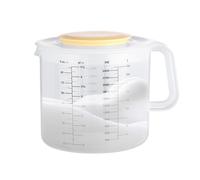Caraffa dosatrice grande, misurino graduato, 2400 ml, con marcata e manico, coperchio a prova di schizzi, per ingredienti secchi e umidi, per cuocere e cucinare
