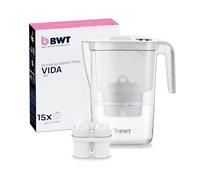 Caraffa filtrante BWT Vida bianca con 15 filtri Soft Extra | filtro per acqua potabile | riduce calcare, cloro, metalli pesanti | caraffa acqua cucina compatta per rubinetto e bevande