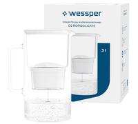 Caraffa filtrante in vetro da 2,5 litri con 2 cartucce filtranti