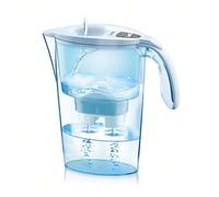 Caraffa filtrante Stream Color J31-AF bianca da 2,3 l, marca Laica. COMPONENTI DEL PRODOTTO: 1 caraffa filtrante (apparecchiatura per il trattamento dell'acqua potabile per uso domestico), 1 filtro, 1