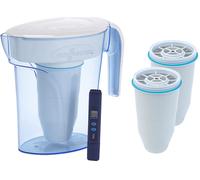 ZeroWater Combo Caraffa filtrante per acqua 1,7 L, 3 filtri e misuratore della qualitá dell'acqua inclusi, Plastica priva di BpA e certificato per la Riduzione di Piombo e Altri Metalli Pesanti