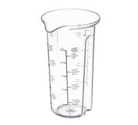 Caraffa graduata di grandi dimensioni fino a mezzo litro | Misuratore di plastica resistente con diversi segni di scala per liquidi, zucchero o farina | Capacità 500 ml o 500 g