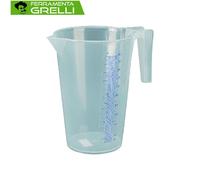 Caraffa graduata in plastica resistente - Capacità 1 litro - Certificaz - lt 0,5