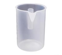 Caraffa graduata in plastica trasparente da 2000 ml, con manico, per cucina, cottura liquida, farina, olio, facile lettura, lavabile in lavastoviglie (250 ml)