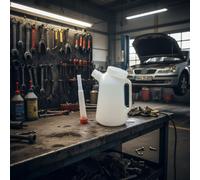 Caraffa Graduata per Olio da 5L Resistente a Oli e Carburanti per Officina