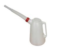 Caraffa Graduata Semitrasparente, 4 Litri | Brocca per Olio con Beccuccio Flessibile, Ergonomico, Recipiente, Officina, Garage, Fai da Te