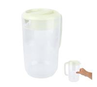 Caraffa Grande in Plastica con Coperchio e Scala 4000ml Verde | Pp Leggero, Impugnatura Comoda e Bocca Ampia, Facile Pulizia, per Casa e Negozio di Tè al Latte