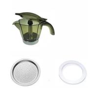 CARAFFA + GUARNIZIONE + DOCCETTA ALICIA DE LONGHI 4 TAZZE base EMK4 EMK42