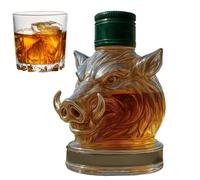 Caraffa in | Caraffa da Whisky Testa di Cinghiale Bottiglia di Vino | Decorazione Casa Collezionabile per Liquori | Uomo Famiglia Ristorante Sala Bartender