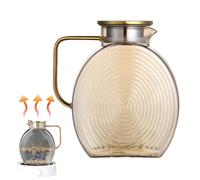 Caraffa in | per Bevande in 2,5L | Contenitore per Bevande con Coperchio in Acciaio Inossidabile per Calde Fredde Latte Caffè Succhi Cucina Casa Ristorante Frigorifero Bancone