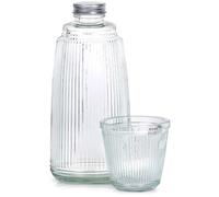 Caraffa in vetro con bicchieri da 1 l + 220 ml, 2 pezzi.
