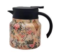 Caraffa isolata da tè con motivo floreale vintage - coperchio per infuso integrato - caffettiera sottovuoto, ad acqua calda per feste, ufficio casa, cucina, ristorante, vasellame, server di B