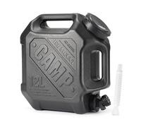 Caraffa per acqua da campeggio da 12 l, serbatoio di acqua di emergenza grigio trasparente con beccuccio, grande capacità, per auto e campeggio