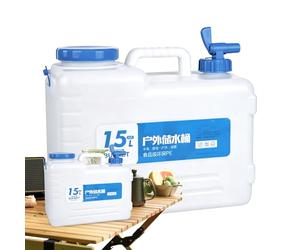 Caraffa per Acqua da Campeggio - Impermeabile da 4 galloni, Grande Serbatoio d'Acqua con Rubinetto e Maniglia | Dispenser di Acqua Sottile Portatile da 15 l, per Campeggio all'aperto,