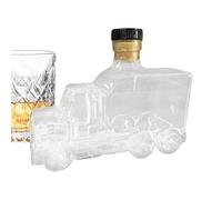 Caraffa per alcol Half-Truck da 12 once in stile vintage, contenitore decorativo per bevande, guarnizione sicura superiore, accessorio classico da bar domestico | Regalo di novità per papà, testimoni