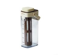 Caraffa per caffè freddo, con chiusura ermetica e coperchio a prova di perdite, per cucina da campeggio, in plastica, 12,5 x 8,6 x 25,7 cm (giallo)