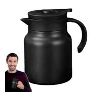 Caraffa per caffè isolata - 1 litro grande caffettiera termica in acciaio inox, doppia parete, dispenser per bevande | caraffa sottovuoto in acciaio inox per tè e cioccolata calda