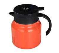 Caraffa per caffè isolata - Caffettiera termica grande da 1 litro, teiera in acciaio inossidabile, per acqua calda a doppia parete, distributore di bevande | Caraffa sottovuoto in acciaio