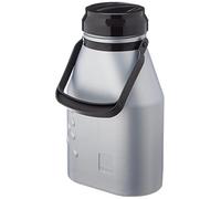 Caraffa per il latte Bidone Bricco del latte in plastica da 2 litri con tappo a vite - bottiglia per la conservazione del latte a prova di perdite e di alta qualità per tutti gli alimenti liquidi lavabile in lavastoviglie, argento