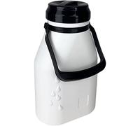 Caraffa per il latte in plastica da 2 litri con tappo a vite - bottiglia di alta qualità a prova di perdite per tutti gli alimenti lavabile in lavastoviglie, bianca