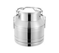 Caraffa per latte in acciaio inox 201, antiruggine e durevole, ermetica con guarnizione in silicone, portatile con manici, ideale per latte, succhi di frutta, olio