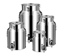 Caraffa per latte in acciaio inox con coperchio, 5L-100L contenitore per il trasporto, brocca per caffè per conservazione vino olio cucina casa