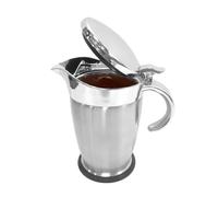 Caraffa Per Salsa In Acciaio Inossidabile - Server Di Grande Capacità, Mantiene Il Liquido Caldo Freddo, Design Di Ricarica A Bocca Larga, Fornitura Per Buffet Del Ristorante, Contenitore Termico Per