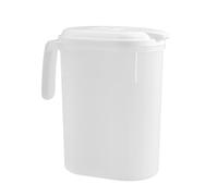 Caraffa per succhi di frutta, caraffa in vetro, capacità di contenimento, con coperchio versatile e suddivisione di misura integrata, tè freddo, caraffa per acqua in plastica, brocca per frigorifero