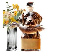 Caraffa per whisky - Set di bicchieri da whisky da 750 ml, caraffa per vino perfetta, bottiglia di whisky in di cane | Porta alcolici estetico, contenitore, statua del cane per la decorazione