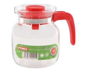 Caraffa Pyrex 0,65 L, modello 710A200 5646 Bricco Basso, trasparente e Rosso,