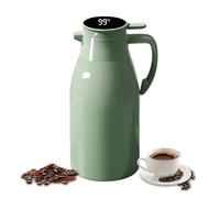 Caraffa sottovuoto da 2 l, a 6 strati, per acqua calda, per caffè, teiera, caffettiera, termosifone, per succhi, latte, tè, caffè, bevande, ufficio, campeggio