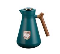 Caraffa Termica Per Caffè Brocca Sotto Vuoto Isolata, Fun Di Caffè Da Tè Caldo E Freddo, Con Semplice Pulsante Di Sicurezza, Per Casa, Ufficio, Hotel (Verde,1.45L)