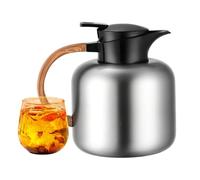 Caraffa termica per caffè - Brocche d'acqua isolate con manico antiscivolo, controllo affidabile della temperatura, sottovuoto in acciaio, 2 l, caldaia da tavolo per casa, ufficio, feste