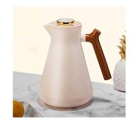 Caraffa termica per caffè da 1/1,5 litri, a doppia parete, con isolamento sottovuoto, capacità 24 ore, per caffè e tè (beige, 1,5 L)