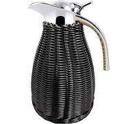 Caraffa termica per caffè in acciaio inox, 1,5 l, 12 ore di calore e ritenzione del freddo per 24 ore, design in rattan intrecciato, thermos isolante