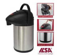 CARAFFA TERMOS TERMICO 2,5 LT EROGATORE PRESSIONE ACCIAIO PROFESSIONALE TOP SHOP