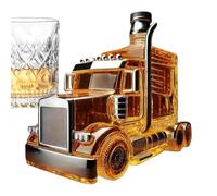 Caraffa Vino - Bottiglia Whisky Mezzo Camion | Contenitore Liquori Cucina 375 Ml Con Tappo Decorativo Per Eventi E Intrattenimento Domestico