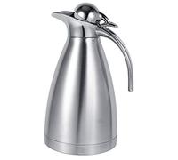 Caraffe Termiche, Teiera da Caffè in Acciaio Inossidabile da 1,5 L/2 L. Bottiglia di Acqua Calda Termica a Doppia Parete per Bevande Calde, Tè e Caffè(1.5L-D'argento)