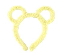 caralin Cerchietto da donna invernale in peluche spesso, con orecchie da orso, per trucco e capelli, circa 16 x 18 cm