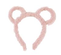 caralin Cerchietto da donna invernale in peluche spesso con orecchie di orso rotonde per trucco capelli bandana DP, circa 16 x 18 cm